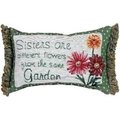 Manual Woodworkers & Weavers Manual Woodworkers & Weavers TWSFSG 12.5 x 8.5 in. Sisters from Same Garden Throw Pillow TWSFSG